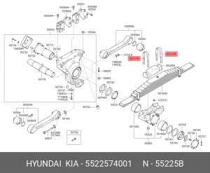 Стремянка HYUNDAI HD270 рессоры задней OE 5522574001 HYUNDAI KIA