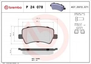 VOLVO XC70 CROSS COUNTRY (2007-2016) P24078 BREMBO