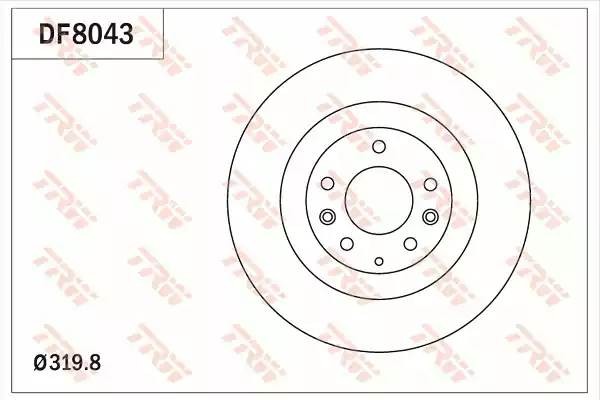 Диск тормозной передний MAZDA CX-7 (MT), CX-9 (MT) 320мм DF8043 DF8043 TRW
