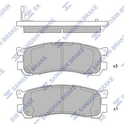 Колодки тормозные MAZDA 929 (87-91) задние (4шт.) SANGSIN SP1528 SANGSIN