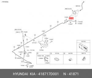 Шланг HYUNDAI HD65 ПГУ OE 418717D001 HYUNDAI KIA