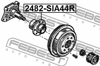 к-кт подшипника ступ. зад.!\ Renault Megane/Scenic 97-02 ABS drum 2482-SIA44R FEBEST