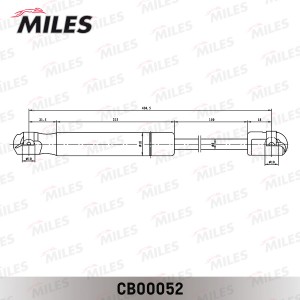 Амортизатор крышки багажника RENAULT DUSTER (Lesjofors 81 170 02) CB00052 CB00052 MILES