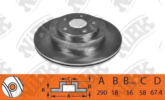 Диск тормозной SUBARU IMPREZA 00-/LEGACY 03-/OUTBACK 03-09  RN1508 RN1508 NIBK
