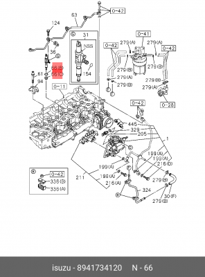 Кольцо уплотнительное форсунки 8941734120 8-94173-412-0 ISUZU