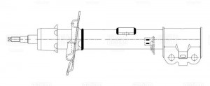 Амортизатор для а/м Chery Tiggo 4 (17-)/4 Pro (20-) (стойка) пер. лев. (AG 30105 AG 30105 TRIALLI