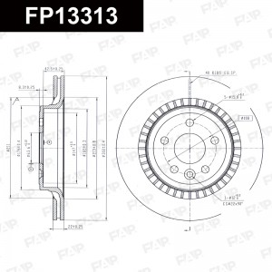 Тормозной диск с покрытием GEOMET FP13313 FP13313 FAP