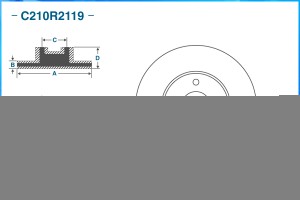 Тормозной диск передний C210R2119 C210R2119 CWORKS