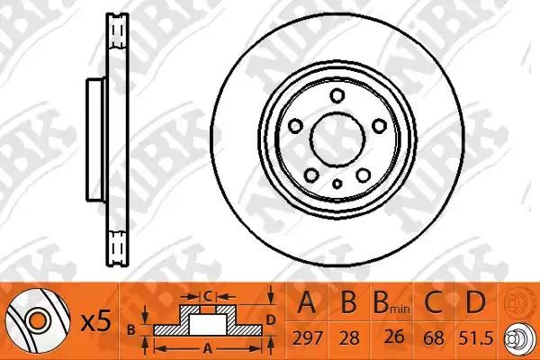 Диск тормозной MAZDA CX-5 2012 RN1517 RN1517 NIBK