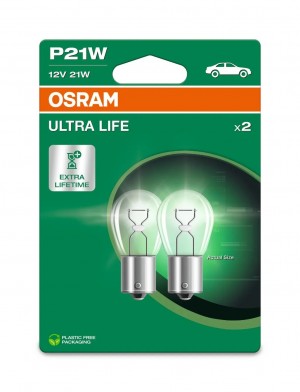 Лампа 12V P21W BA15s блистер (2шт.) Ultra Life OSRAM 7506ULT2BL OSRAM