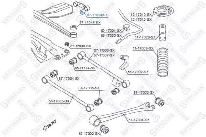 сайлентблок редуктора!\ Subaru Impreza G10/G11 93>/Legacy B11 94-98 87-17024-SX STELLOX