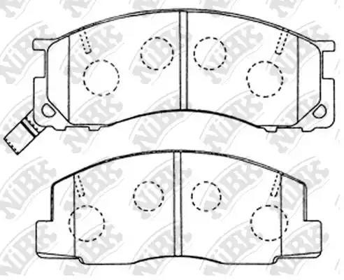 Колодки тормозные TOYOTA Estima (90-99) передние (4шт.) NIBK PN1273 NIBK