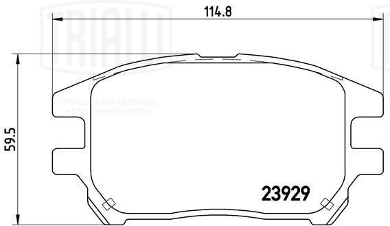 Колодки торм. Lexus RX (00-) 3.0i диск. перед. (PF 4357) PF4357 TRIALLI