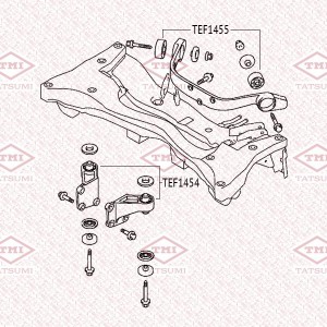 Сайлентблок опоры заднего дифференциала MITSUBISHI Airtrek/Outlander 02- TEF1454 TEF1454 TATSUMI