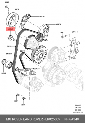 БОЛТ LR025009 LR025009 LAND ROVER