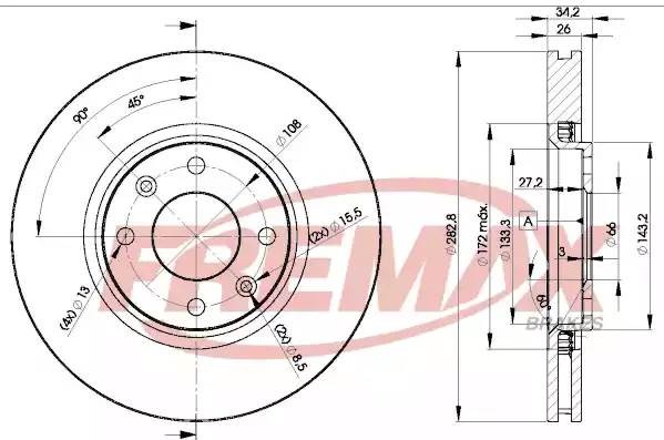 диск тормозной передний!\ Peugeot 307 1.4-2.0/HDi 00> BD4752 FREMAX