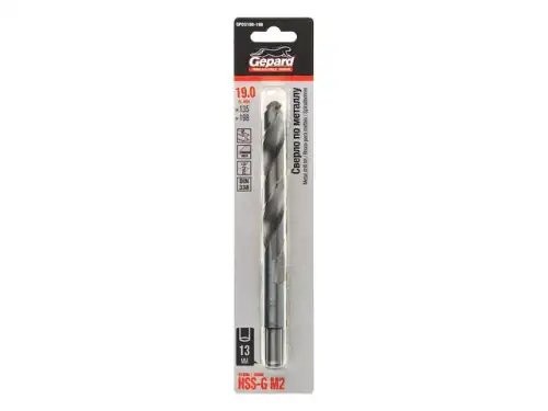 Сверло по металлу 19.0х198мм HSS GEPARD GP03190198 GEPARD