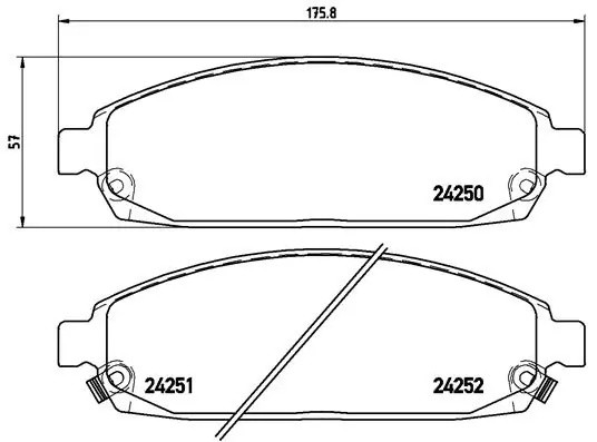 P37010 1173 02 [05080868AA] !колодки дисковые п.\ Jeep Grand Cherokee III/Comman P37010 BREMBO