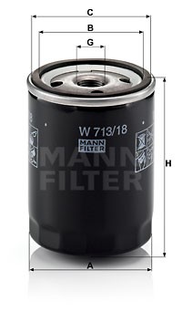 OPEL  1.6-1.7D W71318 MANN FILTER