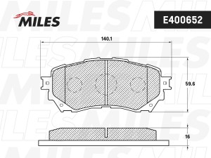 Колодки тормозные передние (Смесь Low-Metallic) MAZDA 6 12- (TRW GDB3580) E40065 E400652 MILES