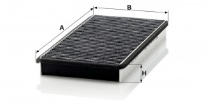 Фильтр воздушный салона VW Touareg (11-) угольный MANN CUK3360 MANN FILTER