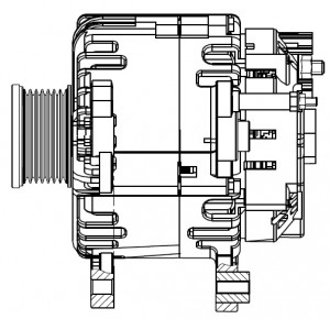 Генератор для а/м VAG Touareg (10-) 3.6FSI 180A (LG 1815) LG 1815 START VOLT