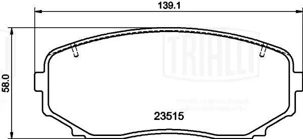 Колодки торм. Mazda CX-7 (09-)/CX-9 (07-) диск. перед. (PF 4260) PF 4260 TRIALLI