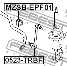 Втулка стабилизатора MAZDA TRIBUTE EP 2000-2004  MZSB-EPF01 MZSB-EPF01 FEBEST