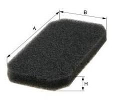 фильтр воздушный !кабины 230x105x20 \DAF,RVI KERAX K993 MFILTER AUTOMOTIVE FILTERS