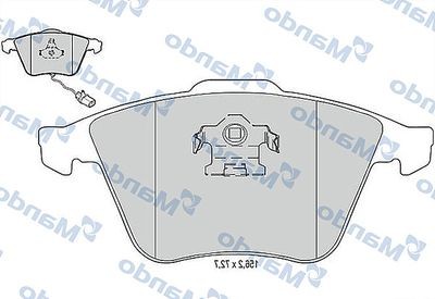Колодки тормозные AUDI A6 (3.0),Allroad (00-) с датчиком передние (4шт.) MANDO MBF015369 MANDO