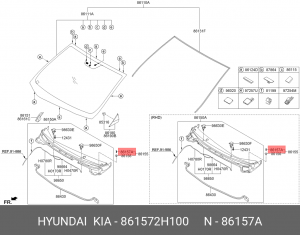 Клипса HYUNDAI KIA OE 861572H100 HYUNDAI KIA