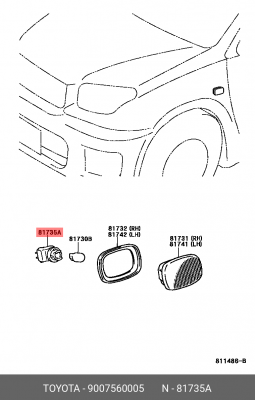 Разъем лампы накаливания 90075-60005 90075-60005 TOYOTA