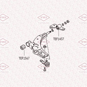 сайлентблок перед. рычага перед.!\ KIA Spectra 04> TEF1567 TATSUMI