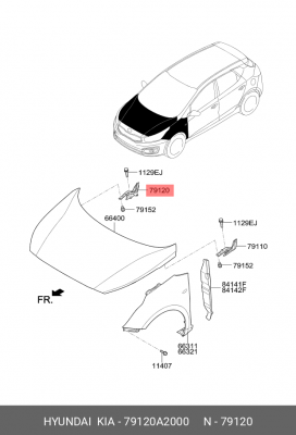 Петля капота 79120A2000 MOBIS