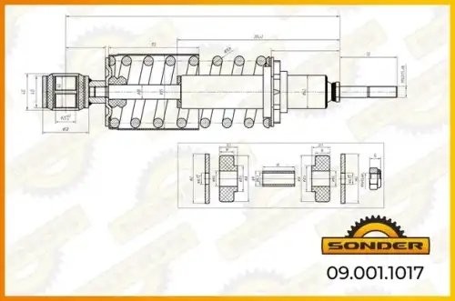 Амортизатор кабины DAF о.н 1817662 — 2 года безусловной гарантии 090011017 SONDER