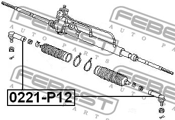 Наконечник рулевой NISSAN ALMERA N16 0221-P12 0221-P12 FEBEST