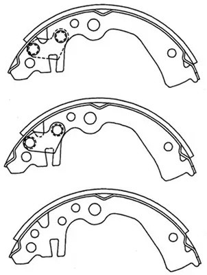 Колодки барабанные NISSAN Note 1.5L E11 05-/ March 1.4L BK12 02-08, 1.2L AK12 02 BS22261 SB NAGAMOCHI