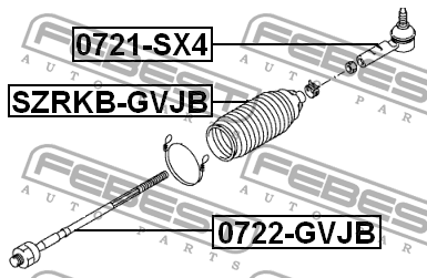 тяга рулевая!\ Suzuki Grand Vitara 1.6/1.9/2.0 06> 0722-GVJB FEBEST
