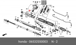 Сальник вращающегося золотника комплект 06532S50003 06532S50003 HONDA