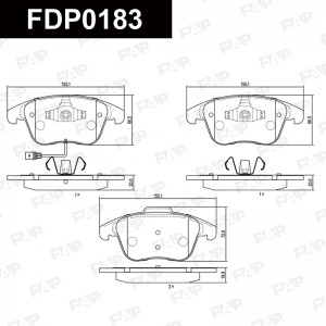 FDP0183 колодки дисковые передние!\ Audi A4/A5 1.8TFSi-3.2FSi/2.7TDi 07> FDP0183 FAP