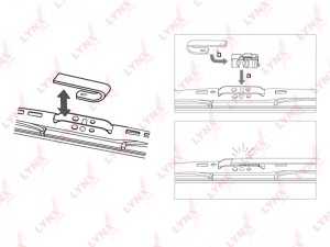 Задняя щётка стеклоочистителя подходит для FORD Fiesta V 1.25-1.6D 01 / Focus I  LR28F LYNXAUTO