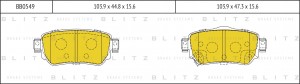 Колодки тормозные дисковые задние NISSAN X-Trail 13- BB0549 BB0549 BLITZ