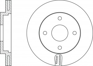 Диск тормозной передний FORD FOCUS 9805/FUSION 1.4/1.6 01 RN1109 RN1109 NIBK