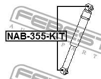 сайлентблок заднего амортизатора! к-кт 2шт.\ Nissan Pathfinder 3.3 99> NAB355KIT FEBEST