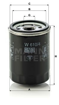 Фильтр масляный W610/4 W6104 MANN FILTER