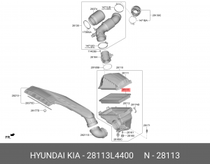 Фильтр ВОЗДУШНЫЙ Mufasa 28113L4400 28113L4400 HYUNDAI KIA