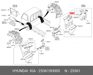 Бачок расширительный HYUNDAI HD65,72,78 OE 253615H000 HYUNDAI KIA
