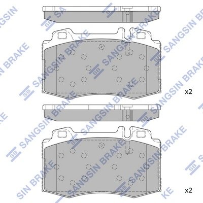 Колодки тормозные дисковые MB W220/W211 02 SP2193 SP2193 SANGSIN