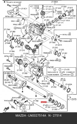 САЛЬНИК  LN0327514A LN03-27-514A MAZDA