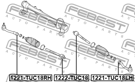 Наконечник рулевой лев KIA OPTIMA 2015- 1221-TUC18LH 1221-TUC18LH FEBEST